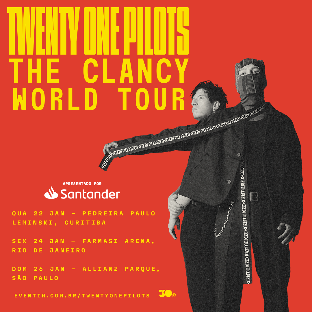 Twenty One Pilots confirma turnê The Clancy World Tour no Brasil!